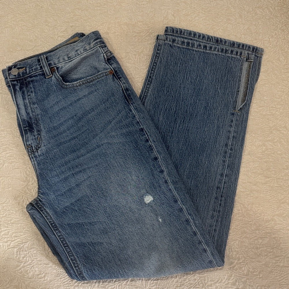 Hi Rise Blue Denim Jeans